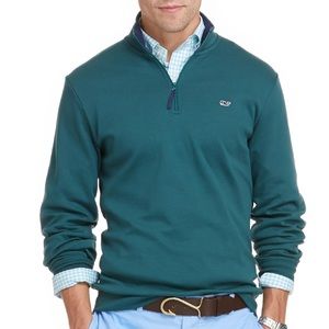 NWOT VINEYARD VINES Green Whale Jersey 1/4 Zip